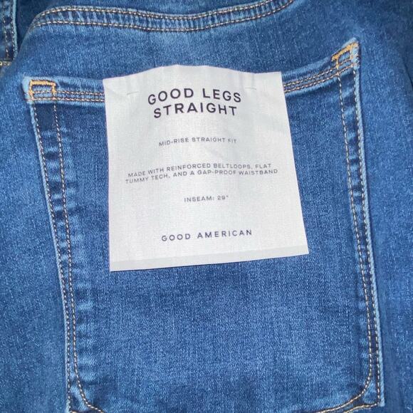 New $159 Good American ALWAYS FITS GOOD LEGS STRAIGHT JEANS 28-32 PLUS NWT - Picture 13 of 16